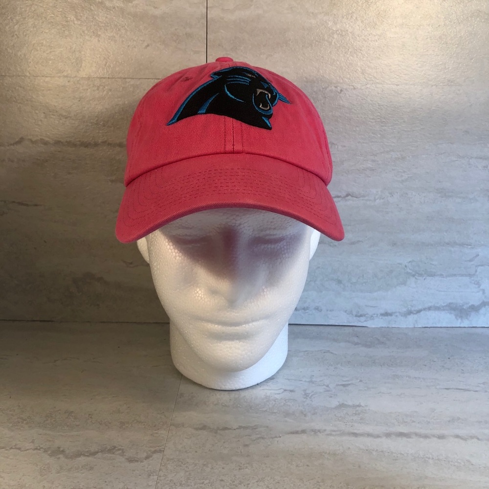 Carolina Panthers Breast Cancer Baseball Hat Cap